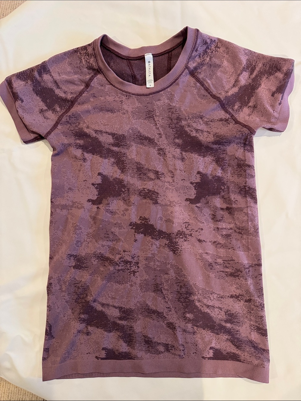 Athleta Momentum Camo-Print Short Sleeve Tee